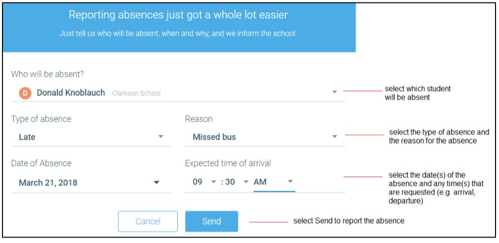 Reporting an Absence