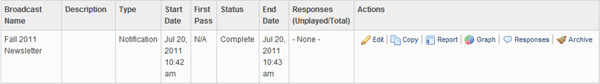 Links next to a pending job.